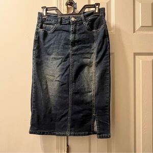 SHEIN Dark Blue Denim Skirt size S